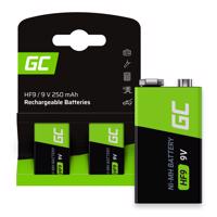 Green Cell Nabíjecí Baterie 2x 9V HF9 Ni-MH 250mAh GR18 GR18