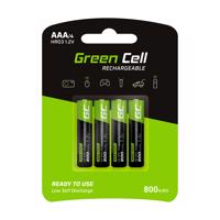 Green Cell Nabíjecí Baterie 4x AAA HR03 800mAh GR04 GR04