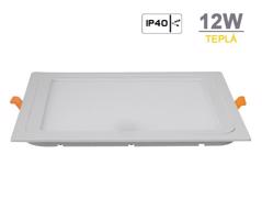 HEDA LED panel vestavný 12W 200x200mm IP40 TEPLÁ BÍLÁ HDW12SW