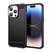 Hurtel Carbon Case iPhone 14 Pro Max flexibilní gelové zadní pouzdro černé 5907769349546