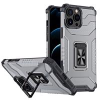 Hurtel Crystal Ring Case obrněný hybridní kryt + magnetický držák pro iPhone 12 Pro černý 5907769333040