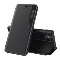 Hurtel Eco Leather View Case elegantní flipové pouzdro s funkcí stojánku pro iPhone 13 Pro Max černé 5907769334276