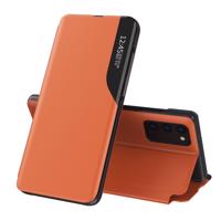 Hurtel Elegantní pouzdro Eco Leather View s flipovým krytem a funkcí stojánku Samsung Galaxy A72 4G oranžové 5907769324505