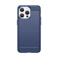 Hurtel Flexibilní pouzdro s karbonovým vzorem pro iPhone 15 Pro Carbon Case - modré 5907769356490