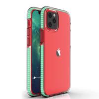 Hurtel Gelové pouzdro Spring Case s barevným rámečkem pro iPhone 12 mini mint 5907769323164