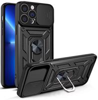 Hurtel Hybrid Armor Camshield iPhone 13 Pro Max obrněné pouzdro s krytem fotoaparátu černé 5907769350047