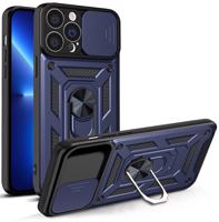 Hurtel Hybrid Armor Camshield iPhone 13 Pro Max obrněné pouzdro s krytem fotoaparátu modré 5907769350054