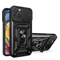 Hurtel Hybrid Armor Camshield iPhone 14 pancéřové pouzdro s krytem fotoaparátu černé 5907769349874