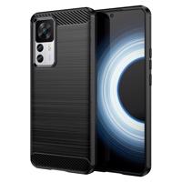 Hurtel Karbonové pouzdro Xiaomi 12T Pro / Xiaomi 12T flexibilní silikonové karbonové pouzdro černé 5907769350085