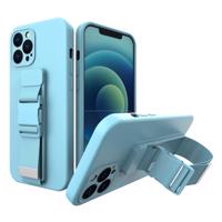 Hurtel Lanové pouzdro gelové pouzdro se šňůrkou na zavěšení iPhone 11 Pro Max modré 5907769328701