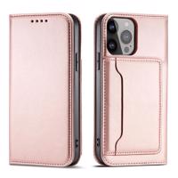 Hurtel Magnet Card Case pro iPhone 13 Pro card wallet case card holder pink 5907769342417