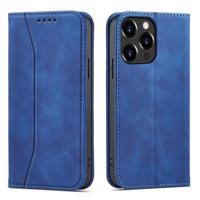 Hurtel Magnet Fancy Case iPhone 14 flip cover wallet stand blue 5907769347849