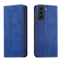 Hurtel Magnet Fancy Case pro Samsung Galaxy S22+ (S22 Plus) card wallet case card stand blue 5907769341762