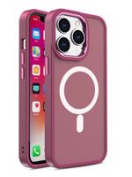 Hurtel Magnetické pouzdro s MagSafe Color Matte Case pro iPhone 15 Plus - vínové 5907769357152