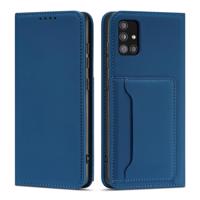 Hurtel Magnetové pouzdro na karty pro Xiaomi Redmi Note 11 peněženka pouzdro na karty modré 5907769342646