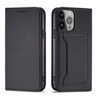 Hurtel Magnetové pouzdro na karty Samsung Galaxy S23 flip cover wallet stand black 5907769351495