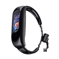 Hurtel Náhradní kovový náramek s řetízkem pro Xiaomi Mi Band 6 / 5 / 4 / 3 černý 5907769312038