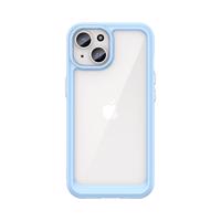 Hurtel Odolné pouzdro Outer Space s ohebným rámem pro iPhone 15 - modré 5907769356612