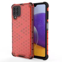 Hurtel Pancéřové pouzdro Honeycomb s gelovým rámečkem Samsung Galaxy A22 4G červené 5907769326943