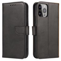 Hurtel Peněženkové pouzdro s flipovým stojánkem pro iPhone 15 Plus Magnet Case - černé 5907769356322