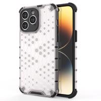 Hurtel Pouzdro Honeycomb iPhone 14 Pro pancéřované hybridní pouzdro průhledné 5907769348969