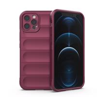 Hurtel Pouzdro Magic Shield pro iPhone 12 Pro flexibilní pancéřované pouzdro vínové barvy 5907769345746