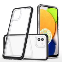 Hurtel Průhledné silikonové pouzdro 3v1 Samsung Galaxy A03 s rámečkem černé 5907769348730