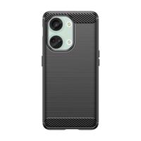 Hurtel Silikonové karbonové pouzdro pro OnePlus Ace 2V/OnePlus Nord 3 - černé 5907769358685