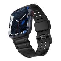 Hurtel Trojitá ochrana řemínku Apple Watch SE, 9, 8, 7, 6, 5, 4, 3, 2, 1 (41, 40, 38 mm) náramek černý 5907769354182