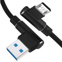 Interlook AM30 | Micro-USB 1M | Úhlový nabíjecí USB kabel telefonu | Rychlé nabíjení 3.0 2.4A černá 1768-160