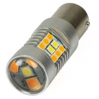 Interlook Auto LED žárovka 28 SMD 2835 Bílá + Oranžová P21/5W / Bay15D 1317-25