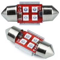 Interlook Auto LED žárovka C5W 4 SMD 3535 CAN BUS modrá 31 mm 12V 2295-46