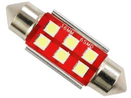 Interlook Auto LED žárovka C5W 6 SMD 3535 CAN BUS 36 mm 12V 1232-47