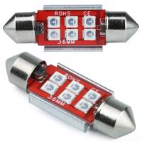 Interlook Auto LED žárovka C5W 6 SMD 3535 CAN BUS modrá 36 mm 12V 1986-47