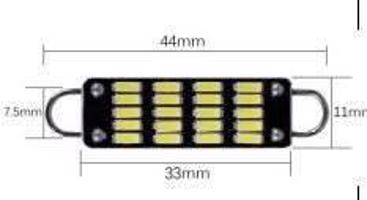 Interlook Auto LED žárovka RL4410 Rigid Loop 20 SMD 4014 | pro auta z USA 44 mm 1231-133