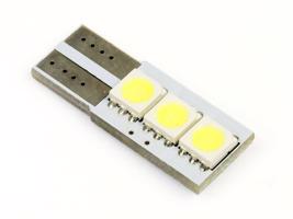 Interlook Auto LED žárovka W5W T10 3 SMD 5050 CAN BUS jednostranná 12V 414