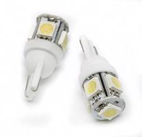 Interlook Auto LED žárovka W5W T10 5 SMD 5050 Bílý zimny 12V 118-51