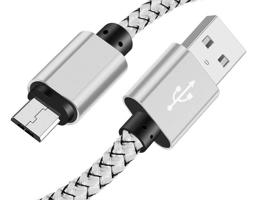 Interlook C06 | Micro USB 2M | Nylonový telefonní kabel Quick Charge 3.0 2A Rose Červená 1646-249