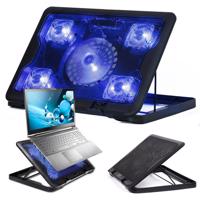 Interlook C5-ČERNÁ | Chladicí podložka pod notebook 12-17" | 5 ventilátorů | USB HUB | LED černá 2314-160