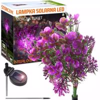 Interlook FLD-16-PURPLE | Solární zahradní lampa LED Orchid bouquet | 60 cm, 600 mAh 3431 3431