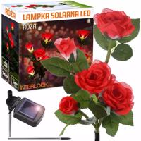 Interlook FLD-35-RED | LED solární zahradní lampa Červené růže | 74 cm, 600 mAh 3456 3456