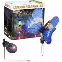 Interlook FLD-42-BLUE | Butterfly LED zahradní solární lampa | 73 cm, 600 mAh 3467 3467