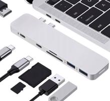 Interlook HUB | USB-C na 2x USB-A + 2x USB-C + SD + TF + HDMI karty | adaptér, rozbočovač typ C 7v1 3873