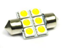 Interlook LED auto žárovka 12V LED C5W 6SMD5050 31mm Teplá bílá IL372