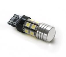 Interlook LED auto žárovka dvouvláknová s čočkou  T20 12 SMD 5050 + 1 CREE  W21W/5W studená bílá 12V IL118