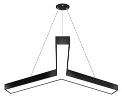 Interlook LPL-001 | Závěsné LED stropní svítidlo 40W | tvar Y | hliník | CCD nebliká | Φ120x10x6 černá 2523-160 2523-160