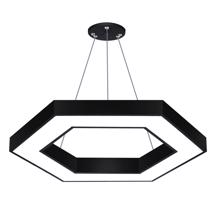 Interlook LPL-002 | Závěsné LED stropní svítidlo 50W | šestiúhelník | hliník | CCD nebliká | Φ80x6 černá 2525-160 2525-160