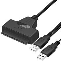 Interlook SATA08 | USB 2.0 - SATA adaptér s přídavnou zástrčkou pro 2,5" SSD / HDD černá 2192-160