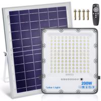 Interlook Set LED reflektor 200W + Solární panel 6V/12W s dálkovým ovládáním | 3500lm, 9000mAh, IP66 4608 4608