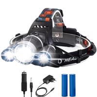 Interlook TM-134 | LED XML-T6 CREE + 2x čelovka CREE R5 | 2x 18650 3,7V, 2000lm, 4 režimy svícení 2630